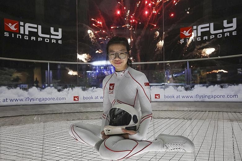 Kyra Poh's indoor skydiving journey began seven years ago when she appeared in ads for the iFly skydiving facility.