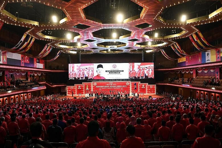 Umno started its five-day general assembly yesterday, with the traditional briefing by its president, Datuk Seri Najib Razak, on the party's immediate challenges.