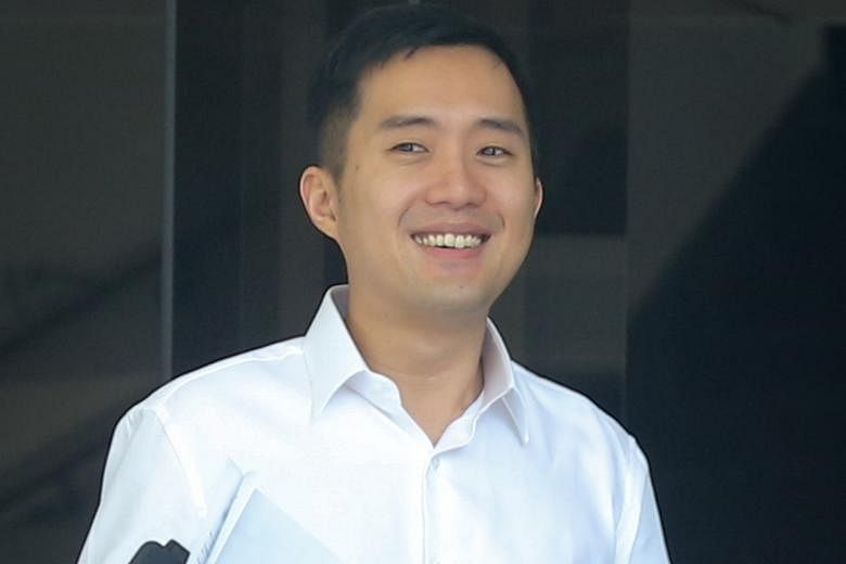 Yao Songliang (left) and Terence Tan En Wei face four charges each for renting out their private property to others for under six months. Both men had allegedly worked together to rent out four units at D'Leedon condominium in Farrer Road for short-t