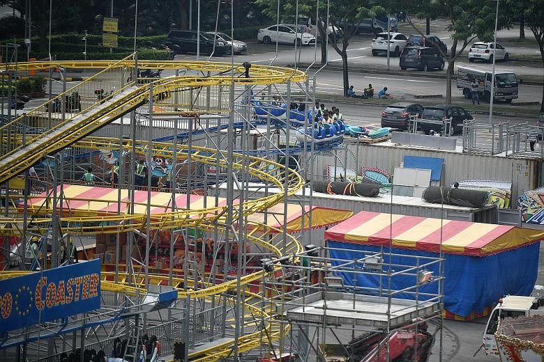 The Prudential Marina Bay Carnival, at The Promontory and Bayfront Event Space, is set to be Singapore's largest, with more than 40 rides and games, many of which have been brought here for the first time from countries such as Britain.