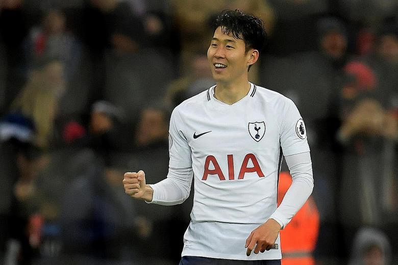 Tottenham have in-form forwards in Harry Kane and Son Heung Min (above). The South Korean scored against Stoke on Saturday to take his tally to five goals in his last six games.