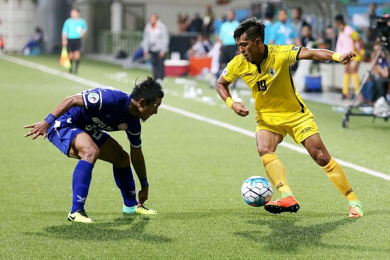 Tampines striker Khairul Amri (right) has been retained by his club for next season but other veteran pros in the S-League may not be as fortunate.