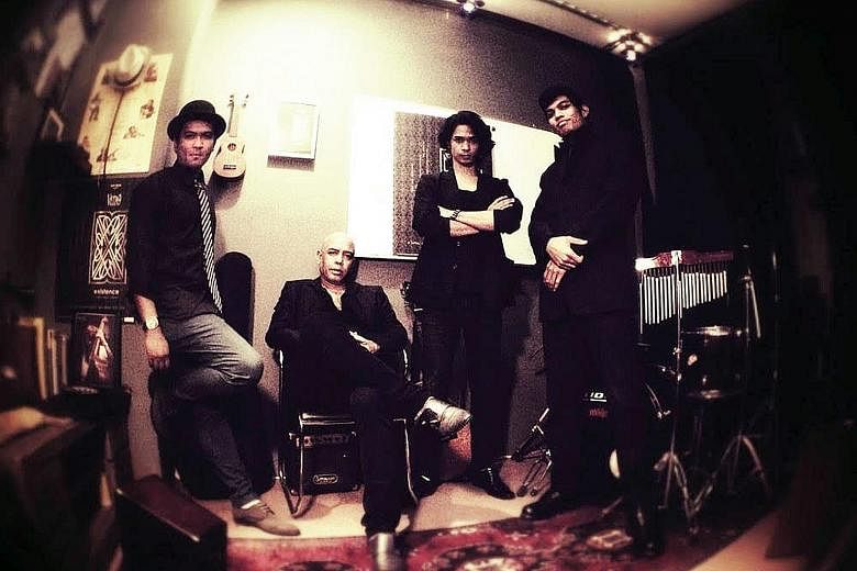Singapore guitarist and songwriter Addy Cradle will perform at Sultangate. Singapore fusion band Veda9 include (from left) Bladey Blues, Idrus Rashid, Romey Helven and Omar Ally.