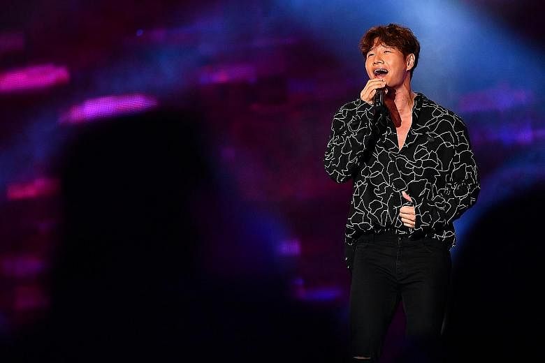 At the Asian Television Awards, Kim Jong Kook (above) performed two Korean songs.