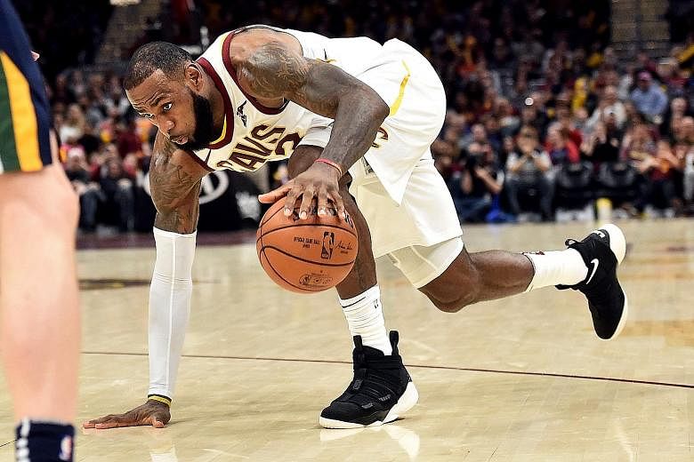 LeBron James had 29 points, 11 rebounds and 10 assists in the Cleveland Cavaliers' 109-100 win over the Utah Jazz on Saturday. It was his 60th career triple-double, overtaking Larry Bird, who has now been pushed down to seventh on the all-time list.