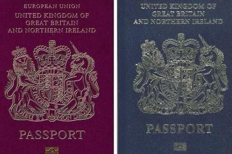 UK passports to change from burgundy to blue after Brexit | The Straits ...