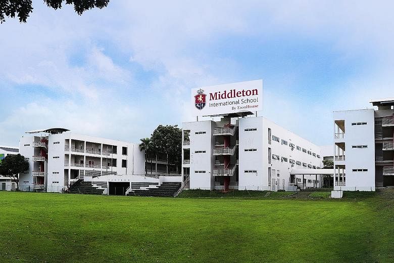 The new Middleton International School site in Tampines. The school will take in students from nursery to Grade 12 levels, and classes will begin in May next year.