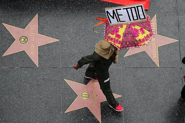 A demonstrator at a #MeToo protest march in Hollywood in the United States last month. Every woman, and every thoughtful man is rooting for #MeToo to succeed, not just by exposing male misbehaviour but also by transforming it for the better but it wo
