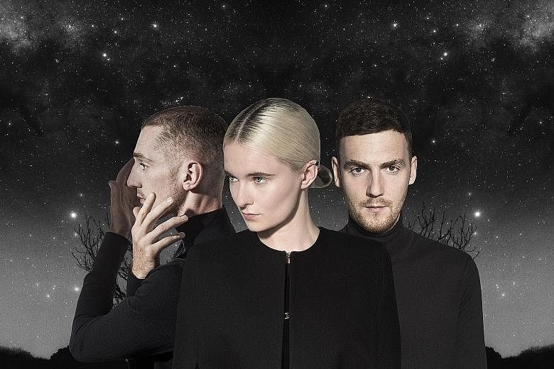 Clean Bandit comprise (from far left) Luke Patterson, Grace Chatto and Jack Patterson.