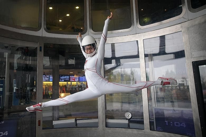 Kyra Poh won the freestyle junior title at the biennial FAI World Indoor Skydiving Championship in October.