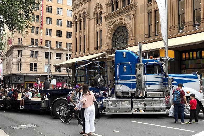In Melbourne, concrete blocks have been installed in the city centre and bollards in Bourke Street Mall. Parked trucks suddenly appeared in Sydney's city centre to prevent mass-casualty car attacks during the annual post-Christmas shopping period thi