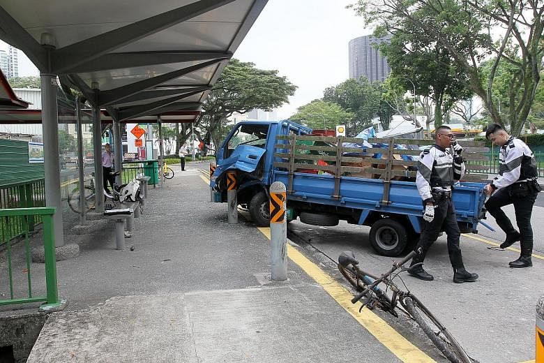 The accident happened along Ganges Avenue, towards Zion Road, on Wednesday afternoon. The 70-year-old driver was conscious when he was taken to the Singapore General Hospital.
