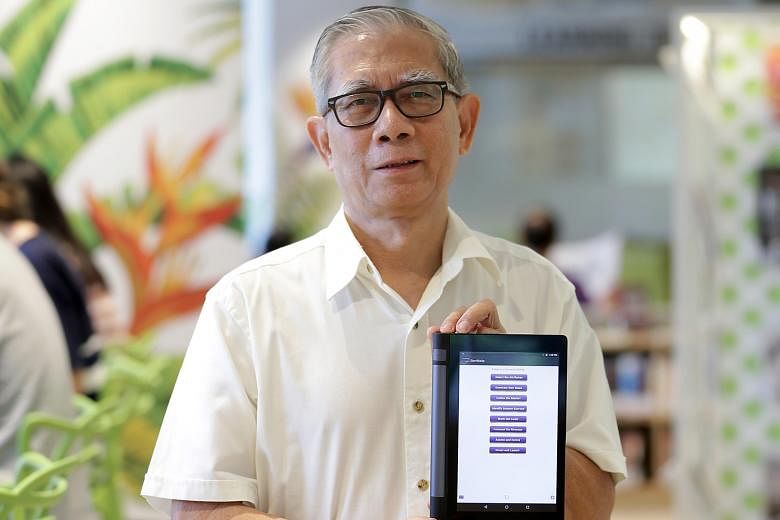 Mr Tan Pheng Huat, 64, who created the StartBizUp app to help start-ups, says retirees' expertise "can still be put to good use".