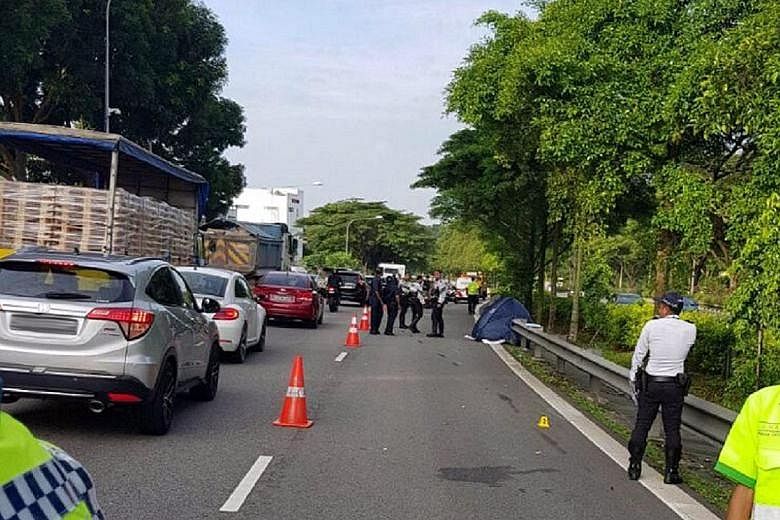 A man in his 30s died in a traffic accident on the Pan-Island Expressway (PIE) early yesterday morning, a spokesman for the Singapore Civil Defence Force (SCDF) said. The SCDF was alerted to the accident on the PIE, towards Tuas, after Upper Jurong R