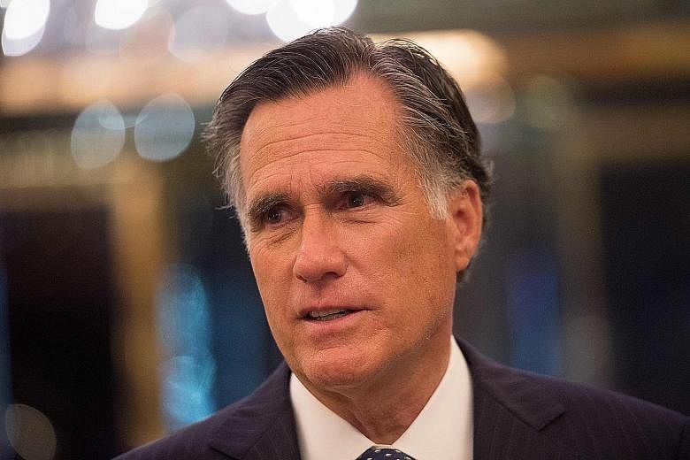 Mr Mitt Romney is one of President Donald Trump's harshest critics. Mr Orrin Hatch is credited with helping push the tax overhaul in Congress.