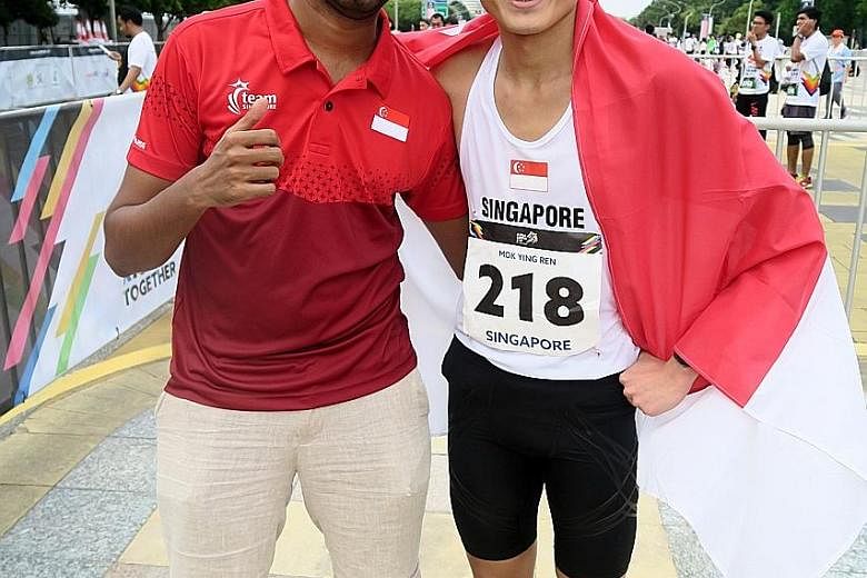 Sports marketing agent Jed Senthil was up before sunrise to cheer on his agency partner Mok Ying Ren at last year's KL SEA Games marathon.