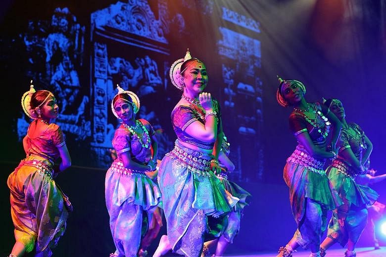 An Indian cultural performance during the Asean-India Pravasi Bharatiya Divas conference gala dinner last night, held at Marina Bay Sands Expo and Convention Centre. Guests at the dinner tucked into a spread that melded culinary traditions and ingred