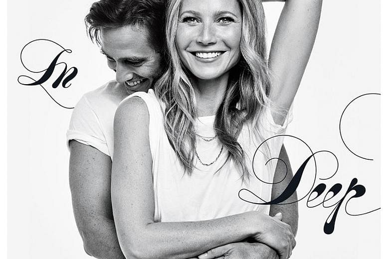 Actress Gwyneth Paltrow and Glee co-creator Brad Falchuk, who met on the set of Glee, posed for the latest cover of Goop.
