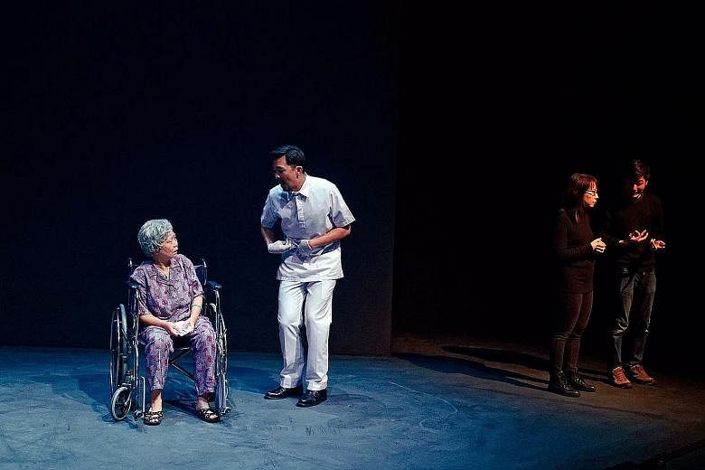 During Wild Rice's production of Grandmother Tongue in October last year, Ms Chan and Mr Teo Zhi Xiong were clad in black and quietly shared the stage with the play's three characters to provide sign language interpretation. With theatrical shows suc