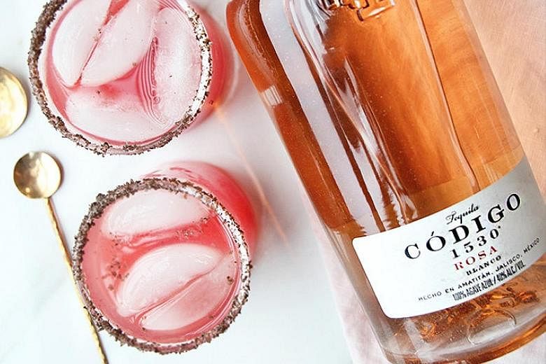 Audace's Codigo 1530 pink tequila cocktail.