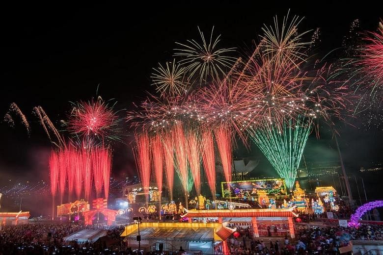 This year's edition of River Hongbao will see 11 consecutive nights of fireworks and laser light shows from Feb 14 to 24. It will also feature its biggest exhibition yet - My Home, My New Year - which allows visitors to experience how Singaporeans ha
