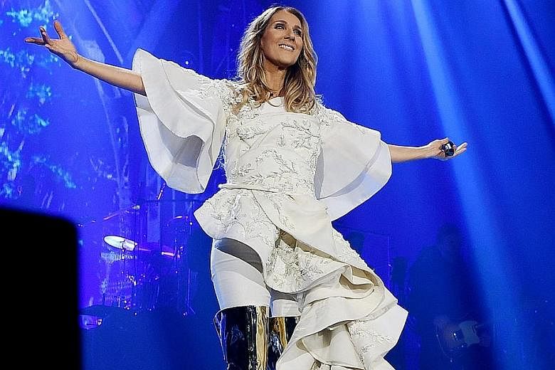 Celine Dion is known for hit songs such as My Heart Will Go On and Because You Loved Me.