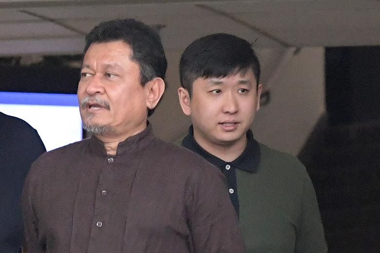 Trading firm An-Nahl's director Abdul Nagib Abdul Aziz (left) and retail firm Synnex Trading's director Jia Xiaofeng face charges that they "wilfully infringed" copyright by helping people access pirated content.