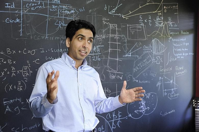 Mr Sal Khan calls his school a "lab" school because it aims to question set norms and practices in education.