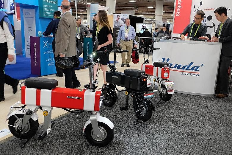 Vanda Electrics, showcased the latest variant of its MotoChimp electric scooter at CES 2018.