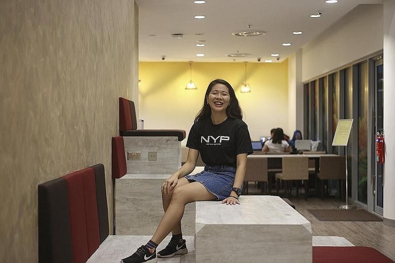 Some quotes that keep Miss Ng going. "I don't want to have any excuses not to do my best. When I look back, I'm very proud that I braved the storm." she says. Miss Angel Ng worked 20 hours a week in her first year at NYP before getting financial help