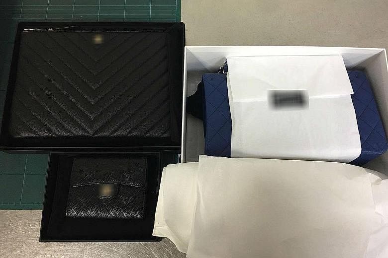 Photos posted on the Singapore Customs Facebook page showed handbags, several wallets and a belt. The 25-year-old Singaporean traveller had tried to exit through the Customs Green Channel at Changi Airport without declaring the branded items, which w