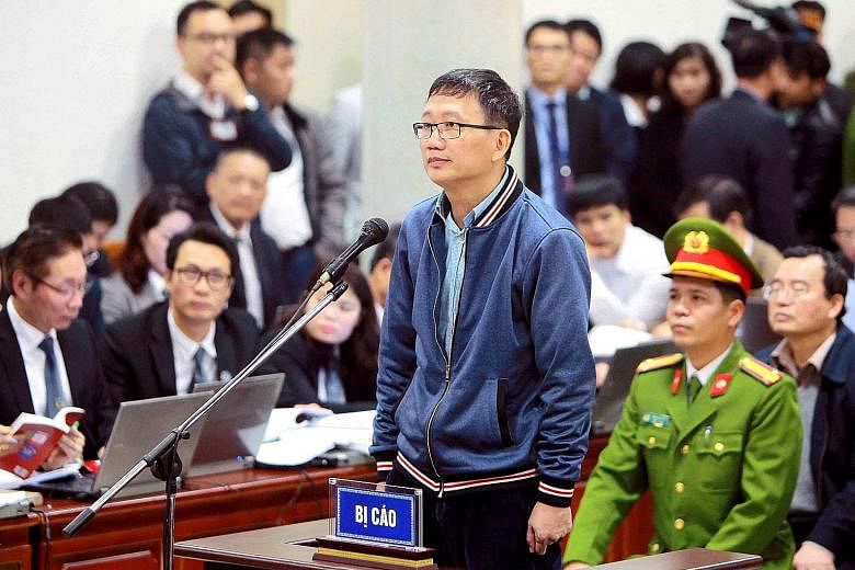 Trinh Xuan Thanh, the former head of PetroVietnam Construction, in court last week.