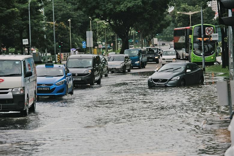 Flooding at the junction of Upper Changi and Bedok North Ave 4. On Jan 8, flash floods occurred in nine locations in eastern Singapore. In four hours, 118.8mm of rain was recorded at the Kim Chuan Road rain gauge. The amount is about half of Singapor