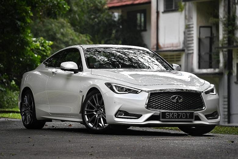 The Infiniti Q60 Red Sport 400 is fitted with a 3-litre biturbo V6 packing 400hp.