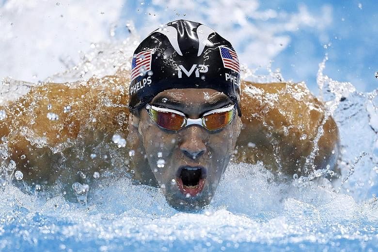 Michael Phelps in action at the Rio Games. The most decorated Olympian of all time with 28 medals, the 32-year-old American wants to raise awareness about mental health issues, given his long-standing battle with depression.