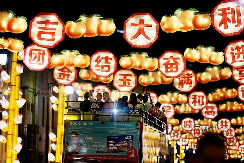 The annual festive light-up, which will kick off this year's Chinatown celebrations for Chinese New Year, features 2,188 handcrafted lanterns, of which 88 depict dogs to mark the Year of the Dog. The lanterns were designed in collaboration with the S