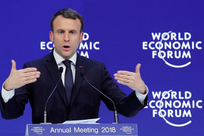 French President Emmanuel Macron Tells Davos Elite That They Need To ...