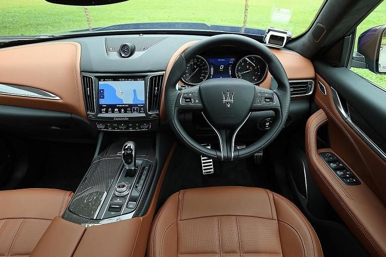 The Maserati Levante S is more than 5m long, nearly 2m wide and has a wheelbase a tad over 3m. It has a spacious interior.