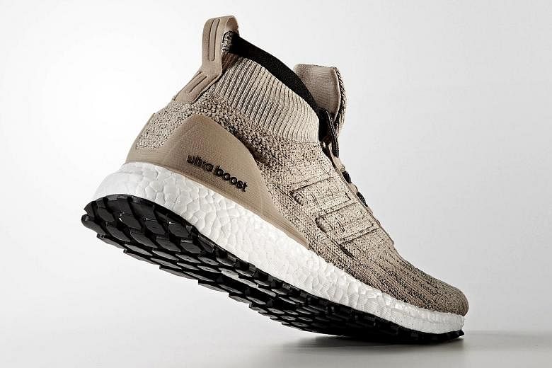 The Adidas Ultraboost All Terrain has a water-repellent coating.