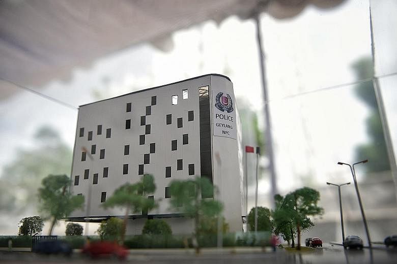 A model of the new Geylang Neighbourhood Police Centre, which will feature technology-friendly facilities such as self-service kiosks.