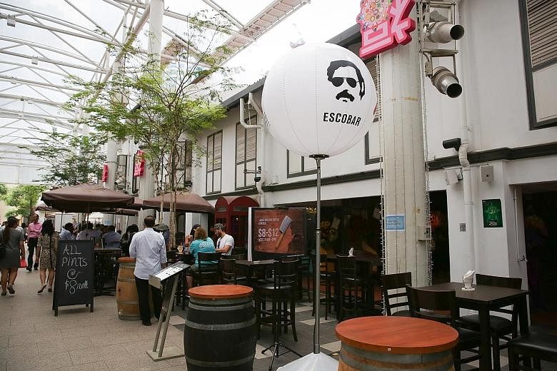 Escobar in China Square Central came under the spotlight after the Colombian Embassy took issue with its branding last week. The pub has apologised, but its owner said the name will remain as it is a common Spanish surname.