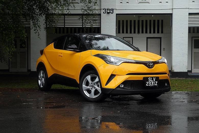 The Toyota C-HR has quick and sharp steering, fine roadholding and a compact body.
