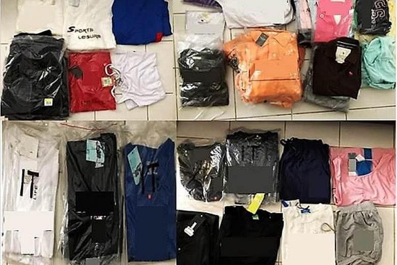 Officers seized 6,097 pieces of counterfeit clothes with a street value estimated at over $120,000 last week.