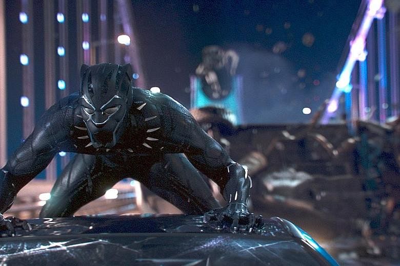 Chadwick Boseman plays T'Challa, leader of a fictional African nation who becomes the powerful Black Panther.
