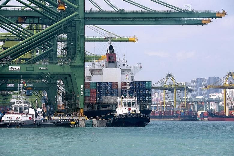 Singapore's external demand outlook is likely to be slightly weaker this year compared with last year as the Republic's key trading partners enter a mature phase of recovery, MTI said.