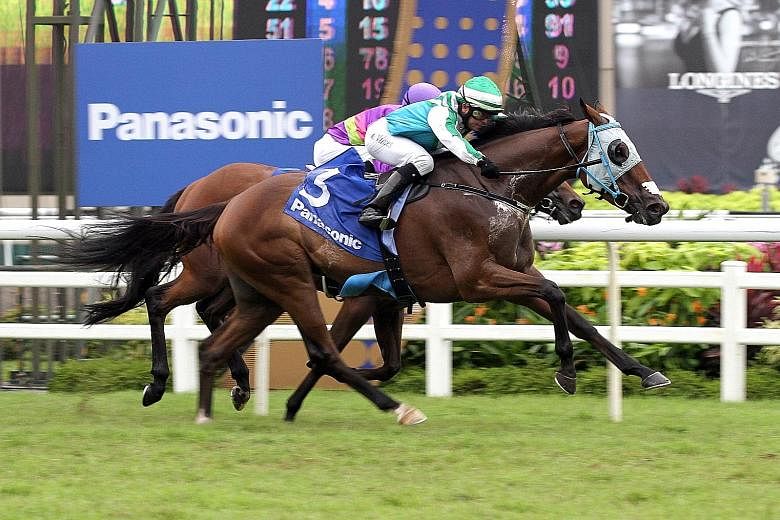 Infantry (No. 3) beat Countofmontecristo to win the Group 1 Panasonic Kranji Mile in Race 8 on Oct 1 last year.