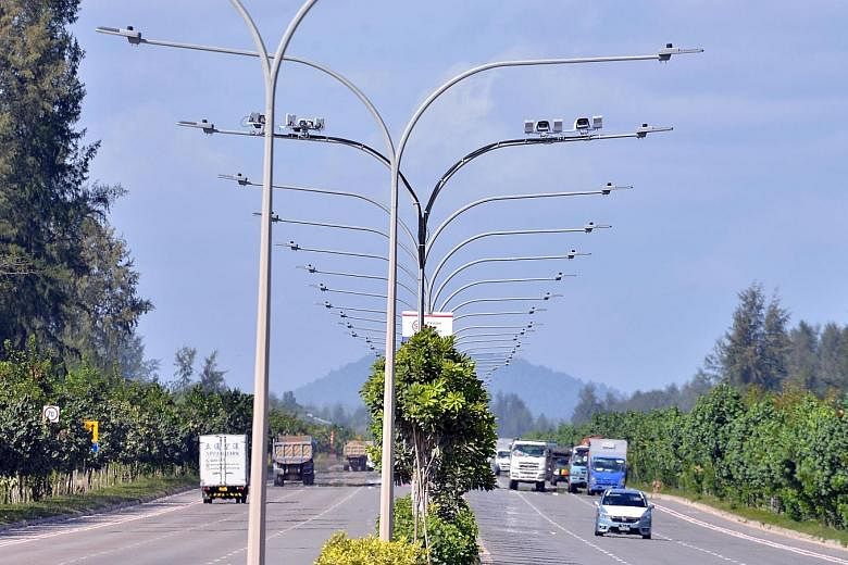 The average speed camera system in Tanah Merah Coast Road (left and above) is likely to be activated in the next few months. It is the latest initiative by the authorities to curb speeding and improve overall road safety.
