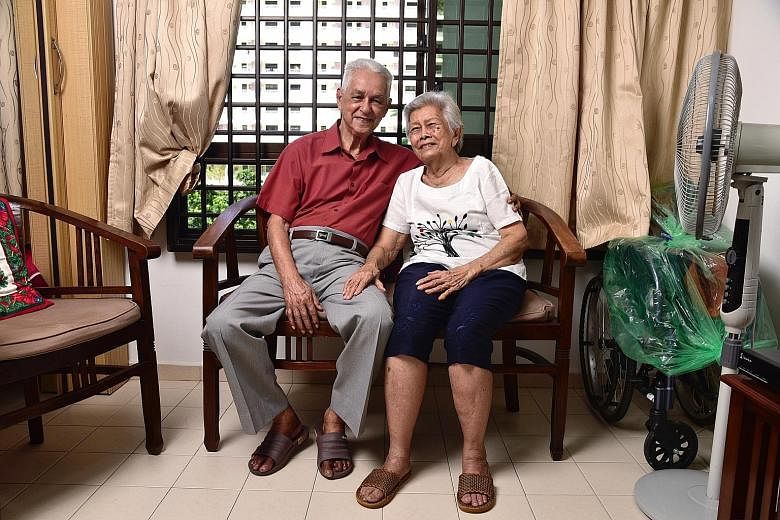 Mr Willie Fox and his wife Lena joined the Community Networks for Seniors scheme two years ago when it was piloted in Tampines. They have taken part in activities such as exercises and bingo games organised by the senior activities centre near their 