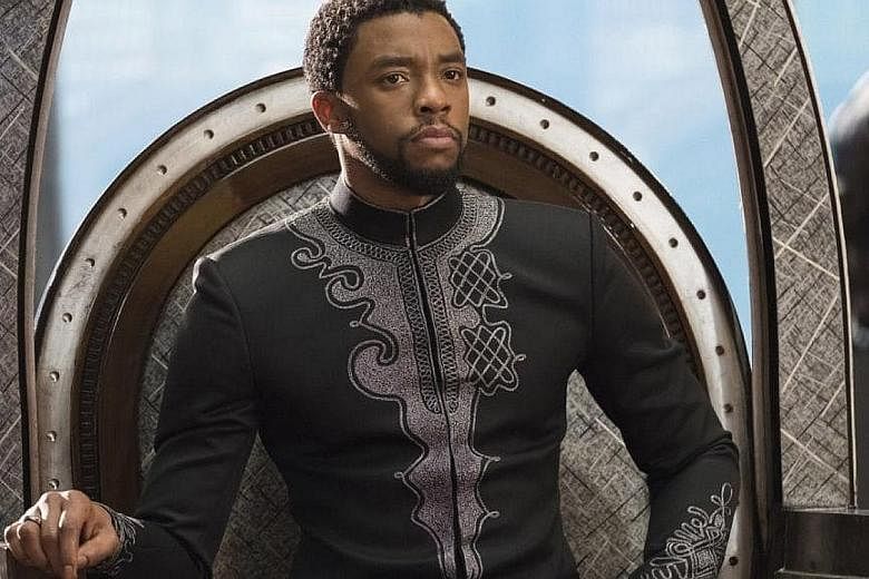 Black Panther stars Chadwick Boseman as T'Challa.