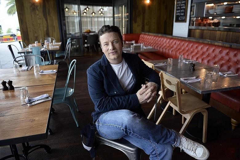 Celebrity chef Jamie Oliver at his restaurant, Jamie's Italian, in VivoCity in 2014.